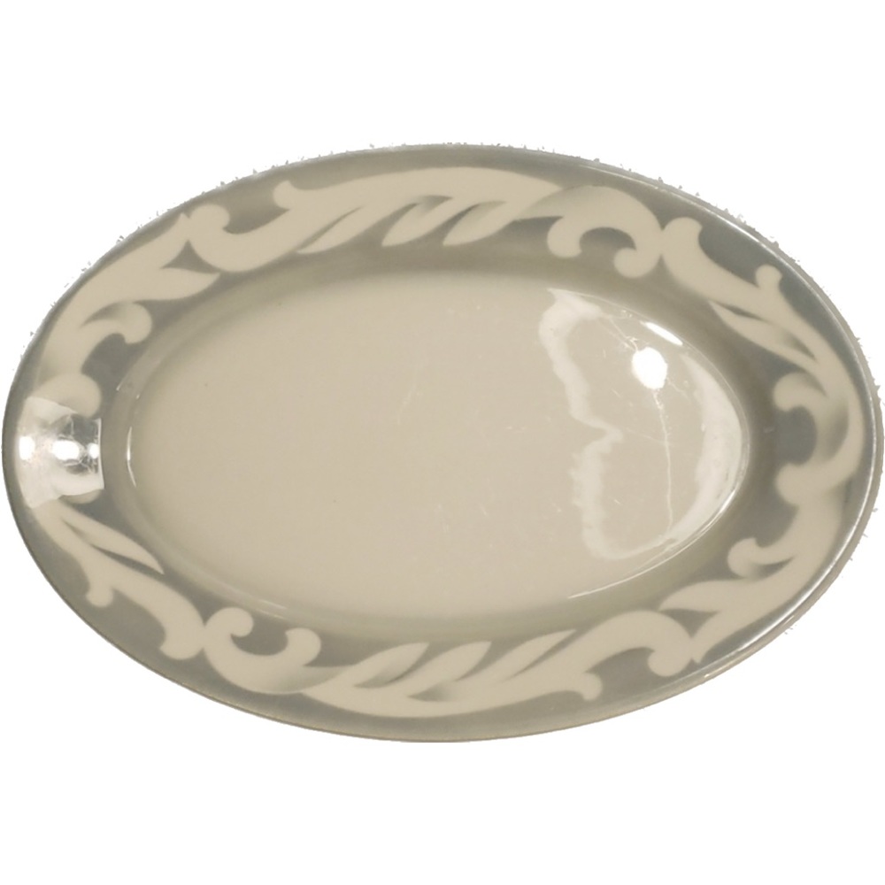 Syracuse China Large Oval Grey Serving Plate